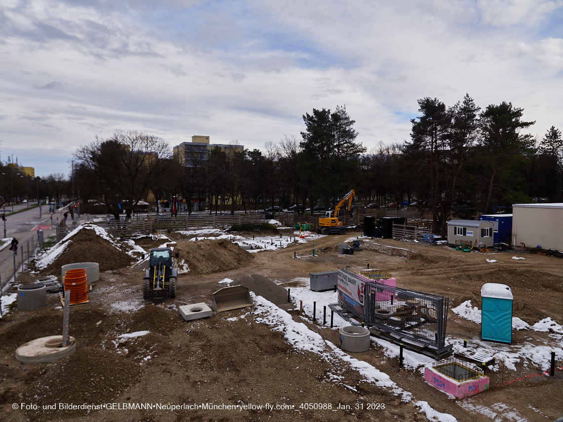 31.01.2023 - Baustelle Haus für Kinder in Neuperlach